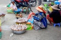 Women fresh fish street market, Battambang, Cambodia