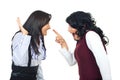 Women in funny confrontation Royalty Free Stock Photo