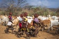 Ethiopia,Turmi village, Omo valley,Dancing Hamer