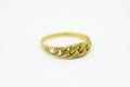 Women gold ring isolated on a white background