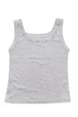 women grey vest on white