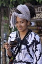 Women Hair Asia Pretty Dreadlock Drink Coconut Cup Royalty Free Stock Photo