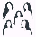 women Hair Silhouette or Black Silhouette