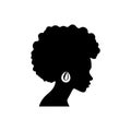 Women hair style afro icon