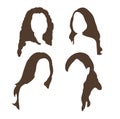 Women haircut Silhouette or Black Silhouette