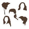 Women haircut Silhouette or Black Silhouette