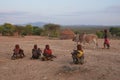 Women from the Hamar tribe during the bull jumping ceremony