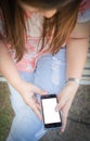 Women hand using smart phone Royalty Free Stock Photo