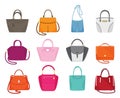 Women Handbags Collection Fashionable Set Vector Royalty Free Stock Photo