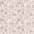 Women handbags. Seamless pattern. Royalty Free Stock Photo