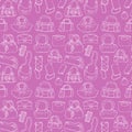 Women handbags. Seamless pattern. Royalty Free Stock Photo