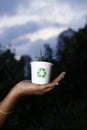 the women handling recycle and composted plant Royalty Free Stock Photo