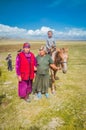 Women with headcloth in Kyrgyzstan Royalty Free Stock Photo