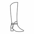 Women high boots icon, outline style