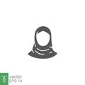 Women hijab icon. female saudi arab. islam lady. Beautiful muslim girl avatar. head scarf