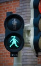 Women icon on pedestrian crossing light