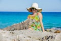 Women and iguana Royalty Free Stock Photo
