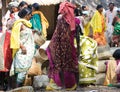 Women in the indian rural area market Royalty Free Stock Photo