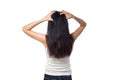 Women itching scalp itchy his hair Royalty Free Stock Photo