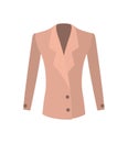 Women Jacket Double-Breasted with Buttons Vector