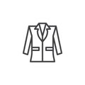 Women Jacket outline icon