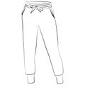 Women jogging pants, ladies sport sweatpants sketch drawing, contour lines drawn Royalty Free Stock Photo