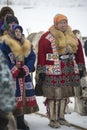 Women Khanty in national dress.