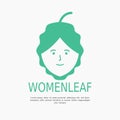women leaf logo design template