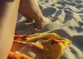 Women Legs at the Beach Royalty Free Stock Photo