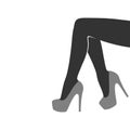 Women legs in high heel shoes graphic icon Royalty Free Stock Photo