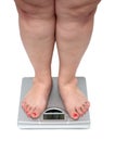 Women legs with overweight