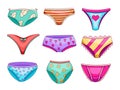 Women lingerie panties. Underwear types string