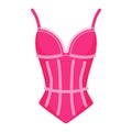 Women lingerie pink body corset. Fashion concept