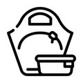 women lunchbox line icon vector illustration black Royalty Free Stock Photo