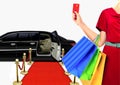 Women with Luxury Lifestyle Shopping Royalty Free Stock Photo