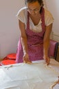 Women make homemade pasta in the kichen Royalty Free Stock Photo