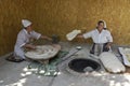 Women making lavash in Armenia Royalty Free Stock Photo