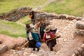 Women and man in Chinchero, Peru