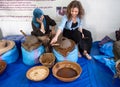 Women manufacturing argan oil in Morocco