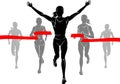 Women Marathon Winner Royalty Free Stock Photo
