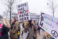 Women march in front of US embassy in Copenhagen against Donald Trump