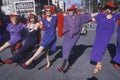 Women marching in the Doo Dah Parade, Pasadena, California