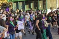 Women marching at International Women's Day 8M - Santiago, Chile - Mar 08, 2022