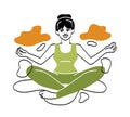 Women meditating concept Royalty Free Stock Photo