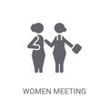 Women Meeting icon. Trendy Women Meeting logo concept on white b Royalty Free Stock Photo