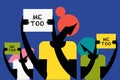 A group of women holding a `Me Too` placard Royalty Free Stock Photo