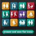 Women and Men Icons Royalty Free Stock Photo