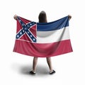 Women and Mississippi flag