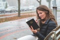 Women in outdoors reading Bible. Concept for faith, spirituality and religion