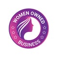 Women Owned Logo. Women Owned vector logo design